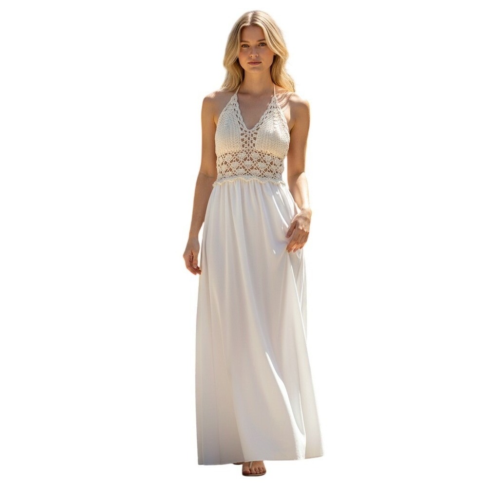 Halter Maxi Dress by Palo Retail Womans Small White